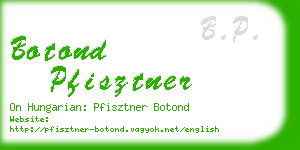 botond pfisztner business card